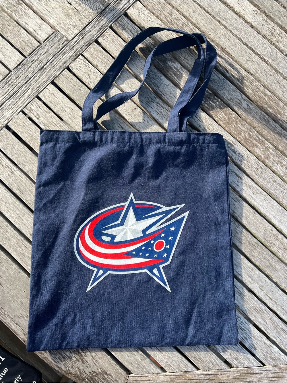 Columbus Blue Jackets Hockey canvas tote bag